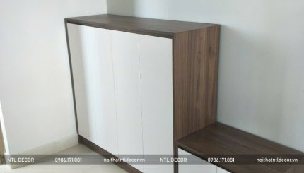 Mẫu tủ giày gỗ hiện đại bền đẹp giá tốt Sài Gòn